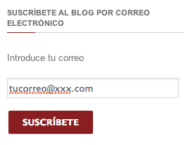 suscribete al blog